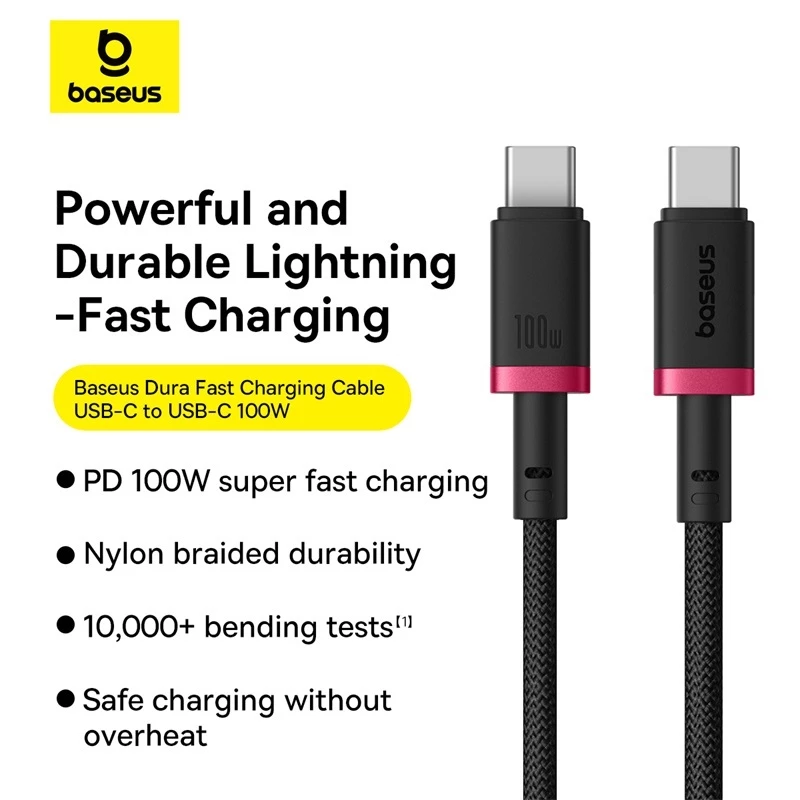 Baseus Dura Series Fast Charging Cable USB to Type-C & USB to iP & Type-C to Type-C Cable - Gambar 2