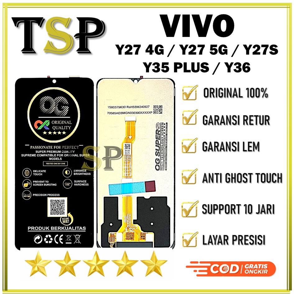 LCD TOUCHSCREEN VIVO Y27 4G / Y27 5G / Y27S / Y35 PLUS / Y36 COMPLETE ORIGINAL 1 SET