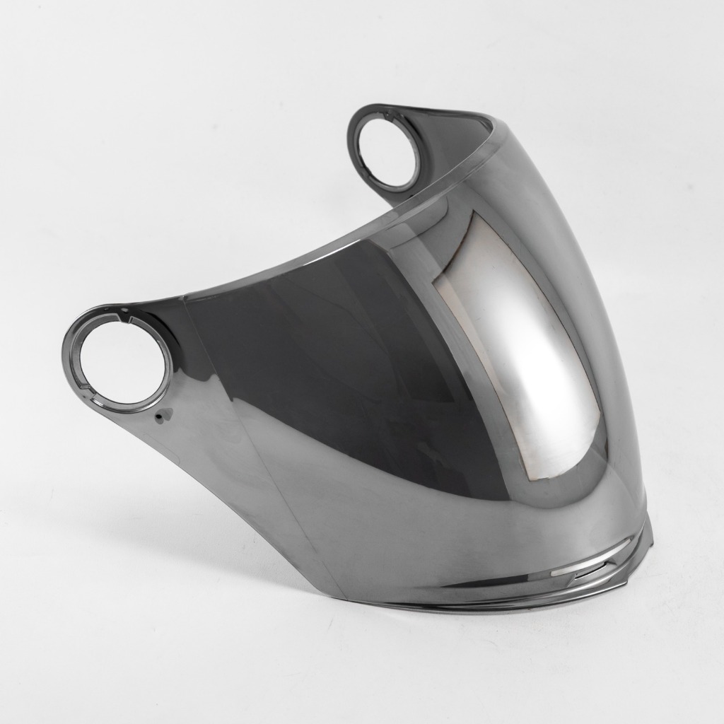 Visor Kaca Helm Half Face Voltix Bipplast Smoke Silver - Gambar 2