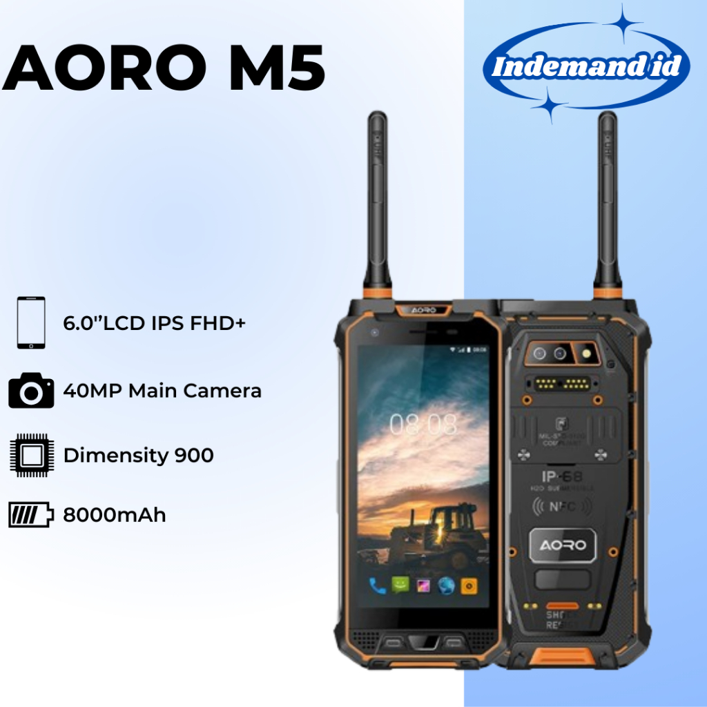 AORO M5 5G Explosion Proof 8GB 256GB Hp Dual Sim Fingerprint Zone 1 Atex Walkie Talkie Rugged
