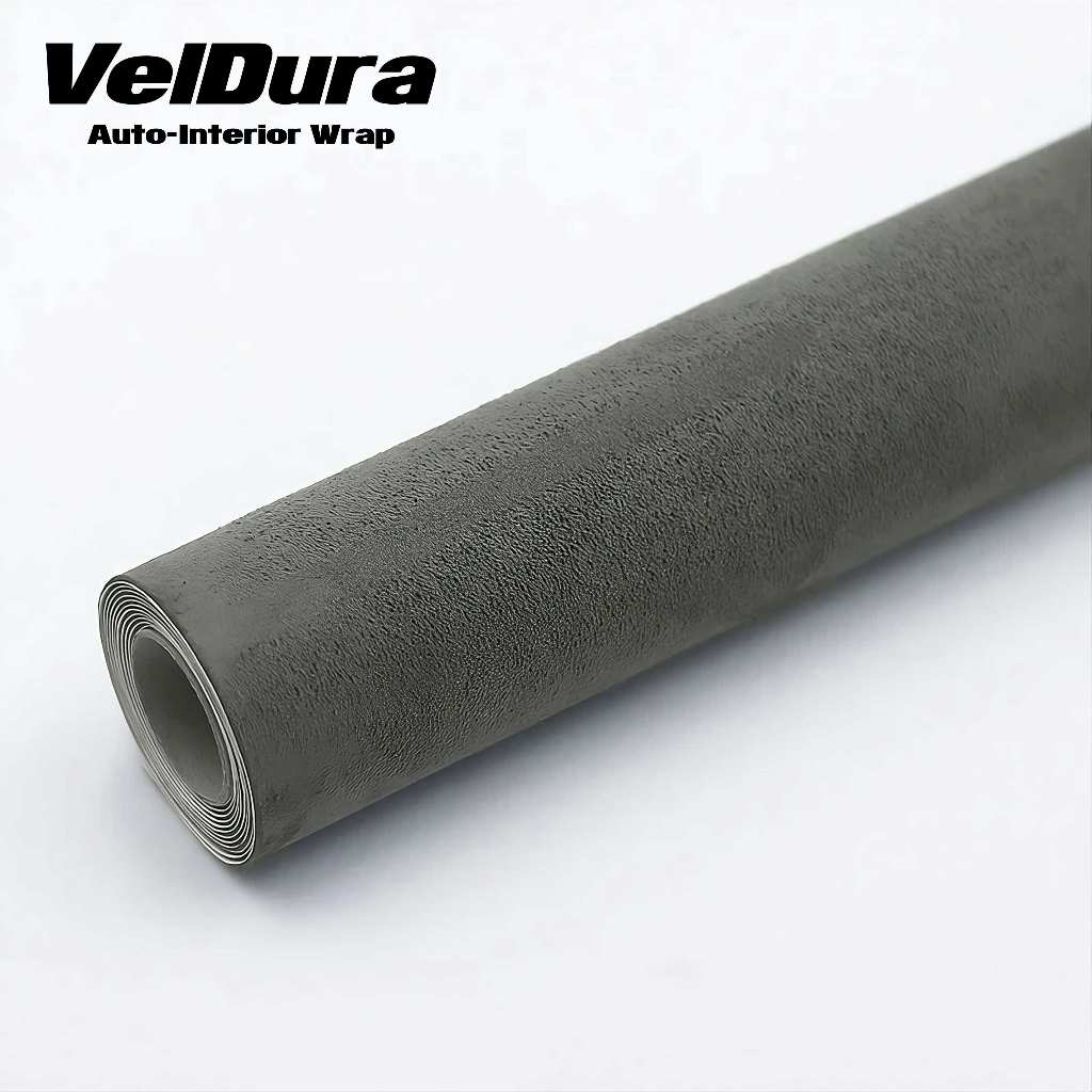 [DARK GREY] Premium Suede Stickers for DIY Instant Car Interior Wrap by ...