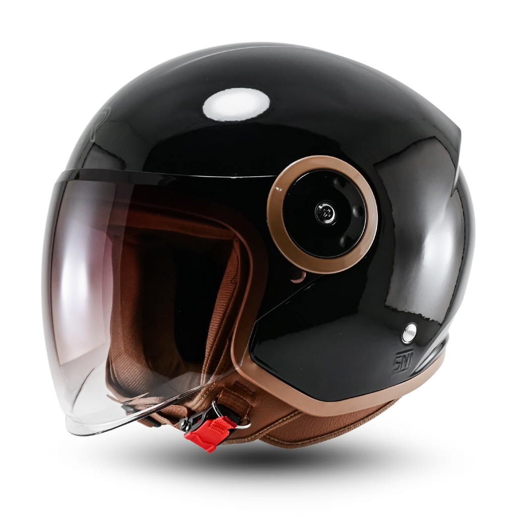 Helm R-SIX Verona Retro Helem Bogo Cewek Cowok SNI Half Face Kekinian - Gambar 3