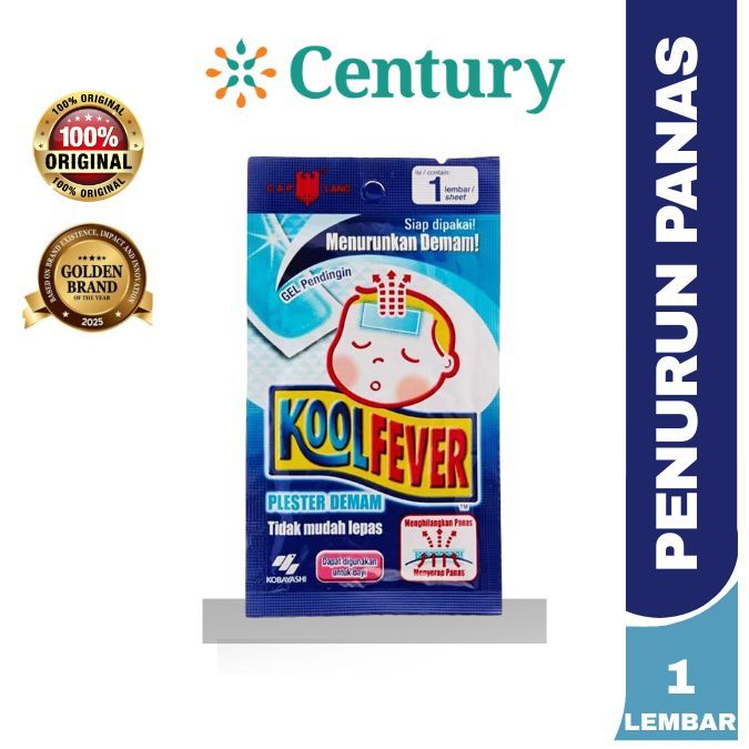 Kool Fever Kids 1 pcs / Kids Plester Kompres Demam Bayi Penurun Panas / Kool Fever/ Penurun Panas/ Plester
