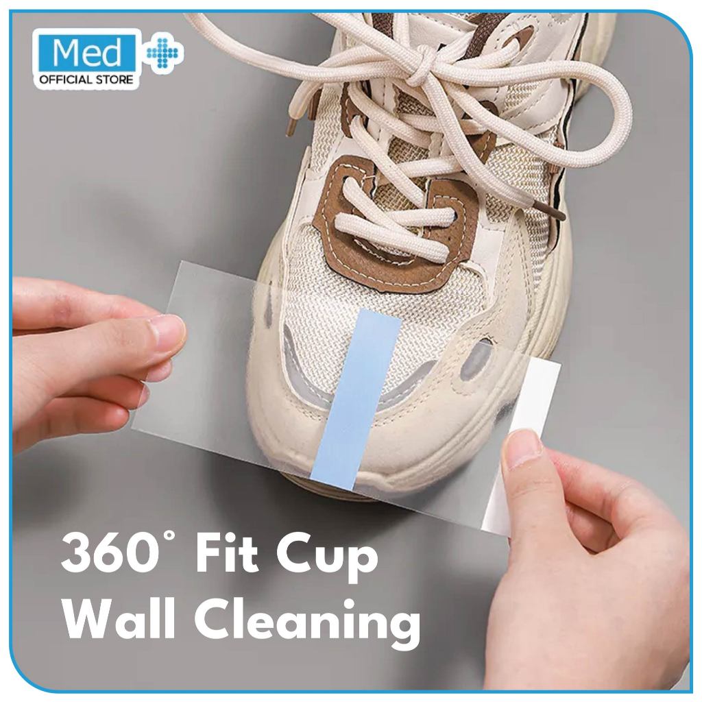 Med+ Stiker Anti Air Kepala Sepatu Transparent Shoe Protector PU Film - (30 Lembar) - Gambar 2