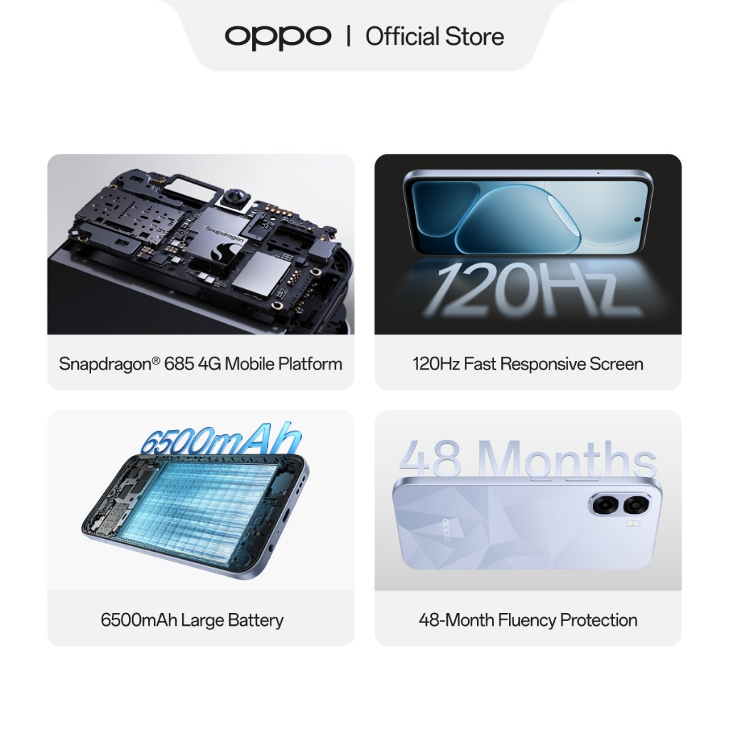 [BARU] OPPO A6t Online Exclusive 4+64/128GB & 6+128GB [Snapdragon 685, 6500mAh Large Battery, 120Hz Ultra High Refresh Rate] - Gambar 3
