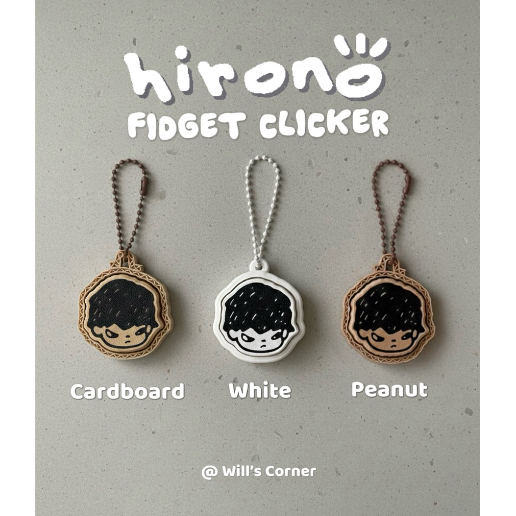 HIRONO Fidget Toy Clicker Stress Relief Mini Keychain Playful