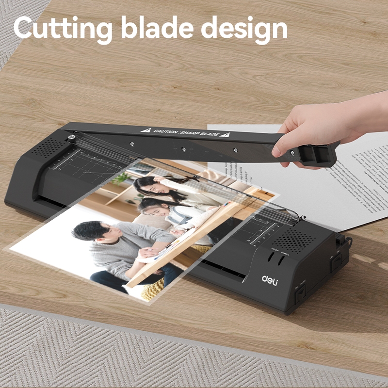 Deli Laminator Mesin Laminating 6 in 1 / A3 / F4 / A4 80-125 Mic Laminasi Hot dan Cold Foto Dokumen - GRATIS Aksesoris dan Plastik ET113 - Gambar 3
