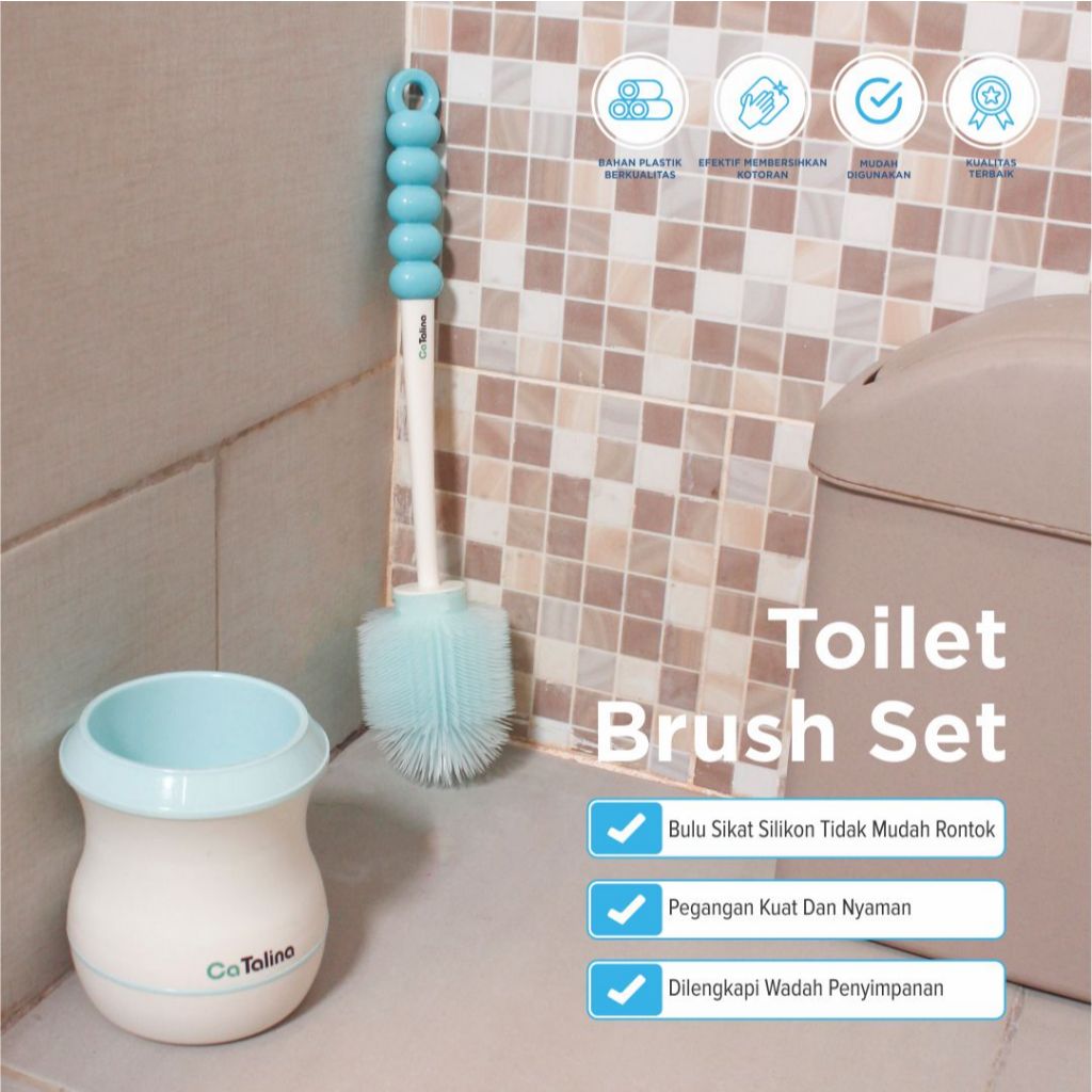 Sikat toilet Silikon sikat WC Pembersih kamar mandi