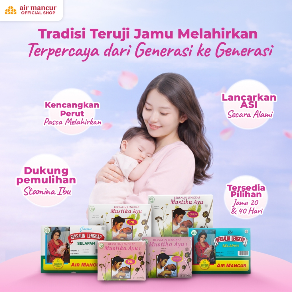 Air Mancur Jamu Pil Bersalin Lengkap Selapan 40 Hari Box - Melahirkan - Gambar 4