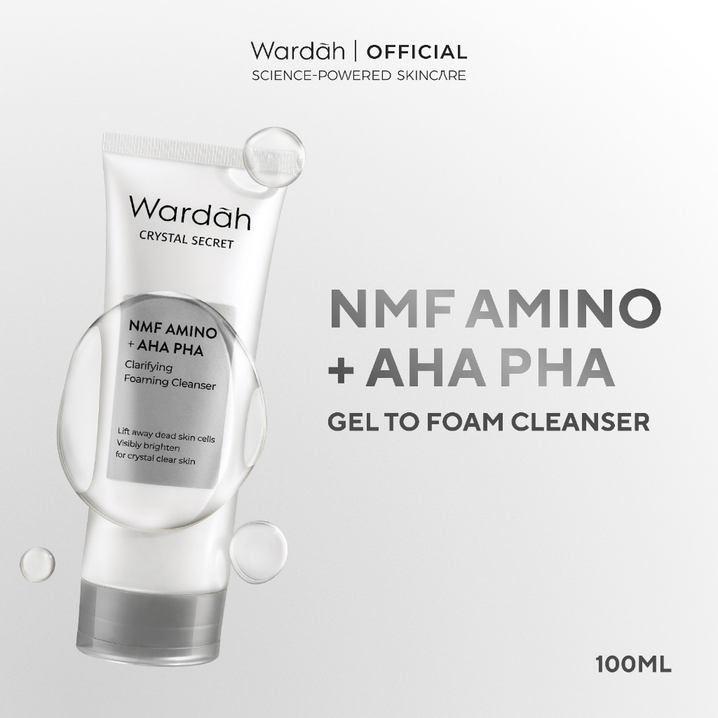 WARDAH Crystal Secret Essential Package (Cleanser 100 ml, Serum 20 ml, Day Cream 30 g) - Rangkaian Skincare Untuk Mencerahkan dan Melembabkan - Untuk Kulit Normal Cenderung Kering - Skincare - Gambar 2