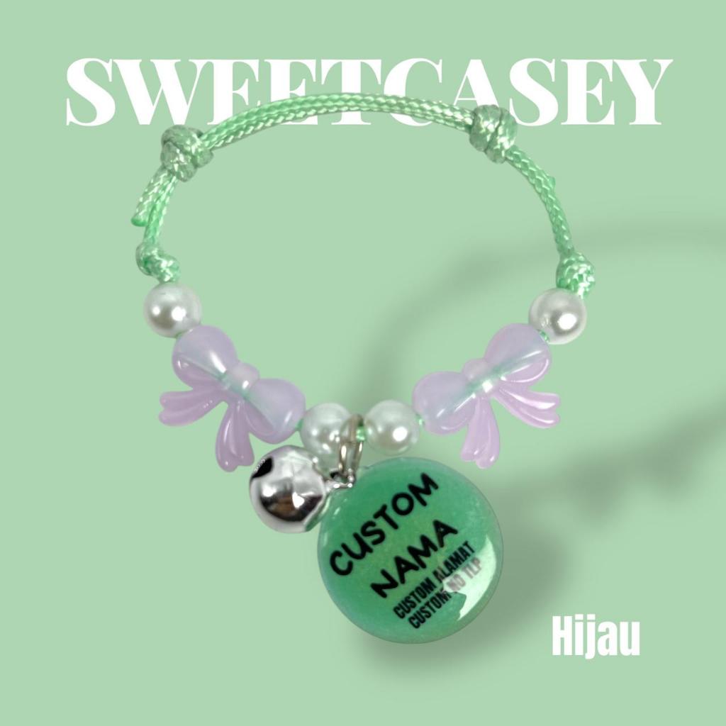 RIBBON CAT NECKLACE/KALUNG KUCING CUSTOM NAMA/KALUNG FREE NAMA - Gambar 2