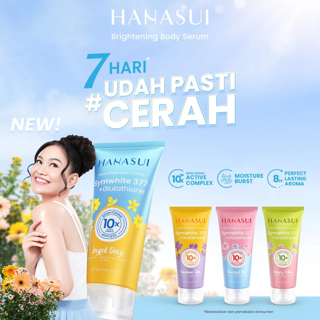 Hanasui Brightening Body Serum - Body Serum With Symwhite377 + Glutathione Mencerahkan & Menghidrasi Kulit