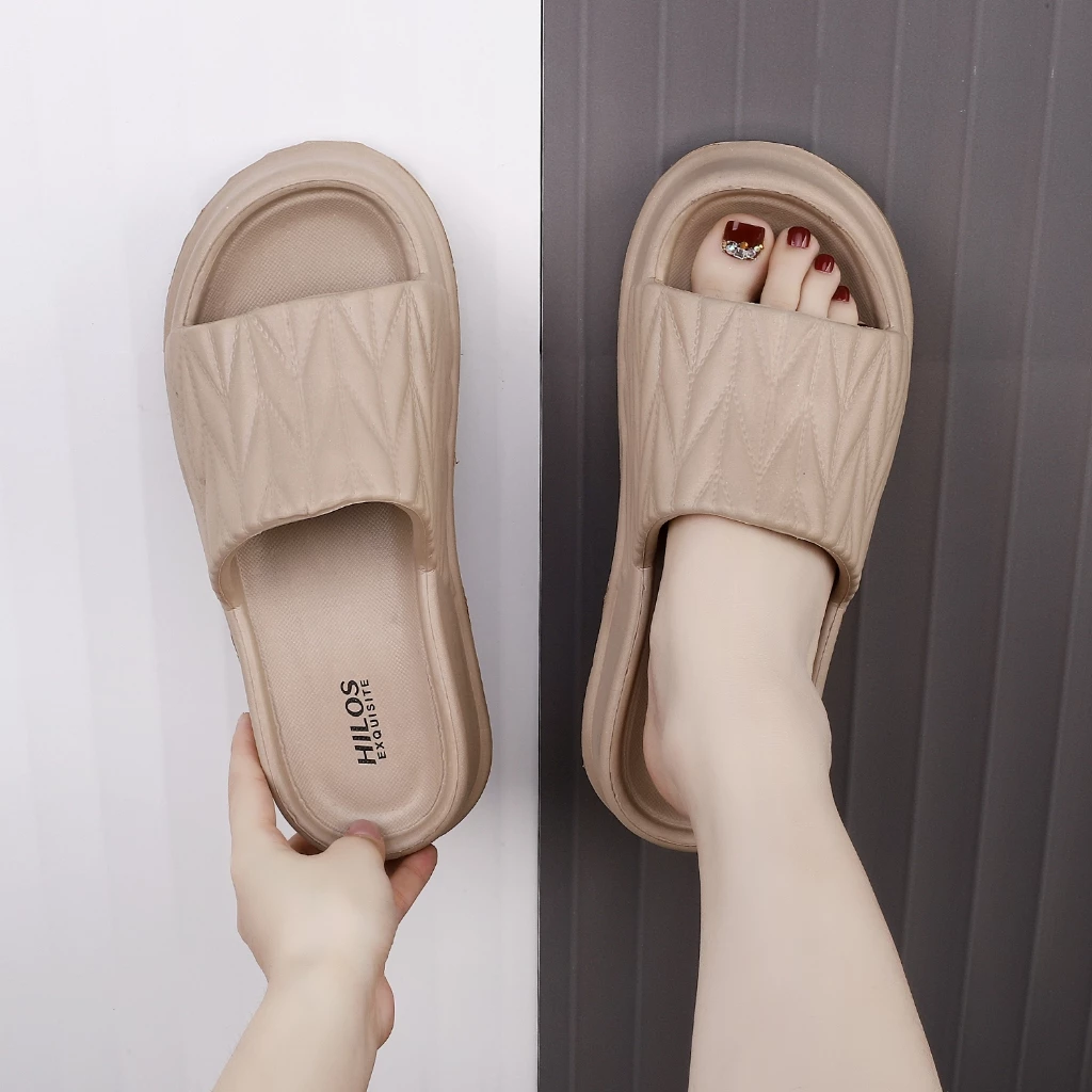 Sendal Vintage Wanita Gaya Korea Murah / Slop Satu Kaki Rumah (Bahan EVA Empuk Terbaru) Sendal Slip On Karet Wanita - Gambar 4