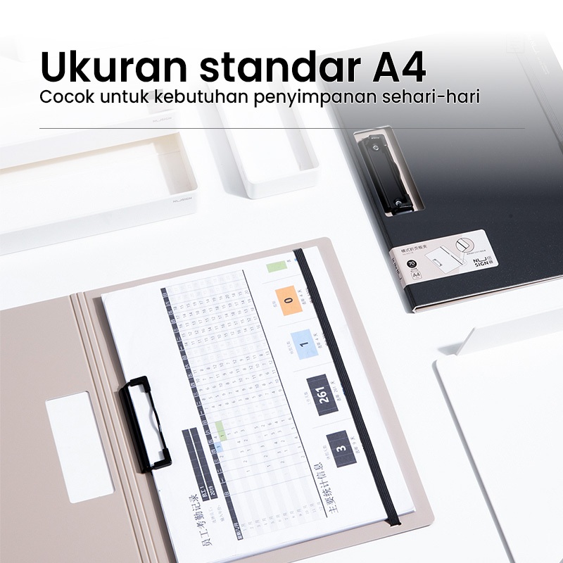 Nusign Horizontal Folding Clipboard/ Clipboard A4/ Clipboard with Cover NS178 - Gambar 4