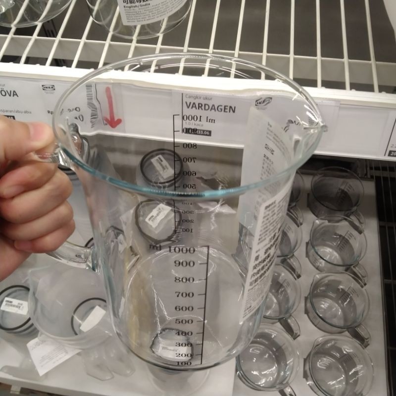 Transparent drink pitcher Measuring cup VARDAGEN Measuring jug, glass ...