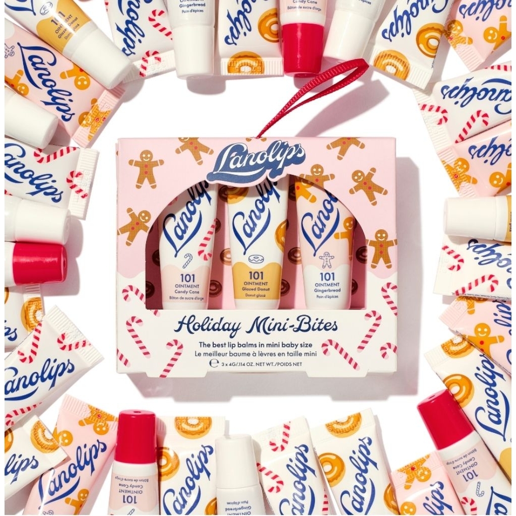 (PO HK) Lanolips Lip Balm Mini Bites Moisturizing Lip Holiday Gift Set ...