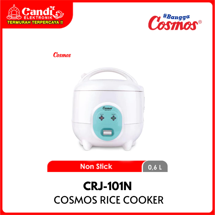 COSMOS Rice Cooker Penanak Nasi 0,6 Liter Non Stick CRJ-101N - Gambar 4
