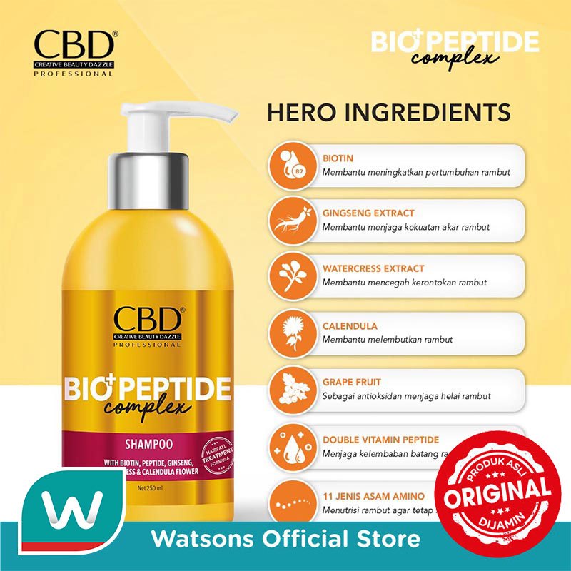 CBD Bio+Peptide Complex Shampoo 250ml - Gambar 3
