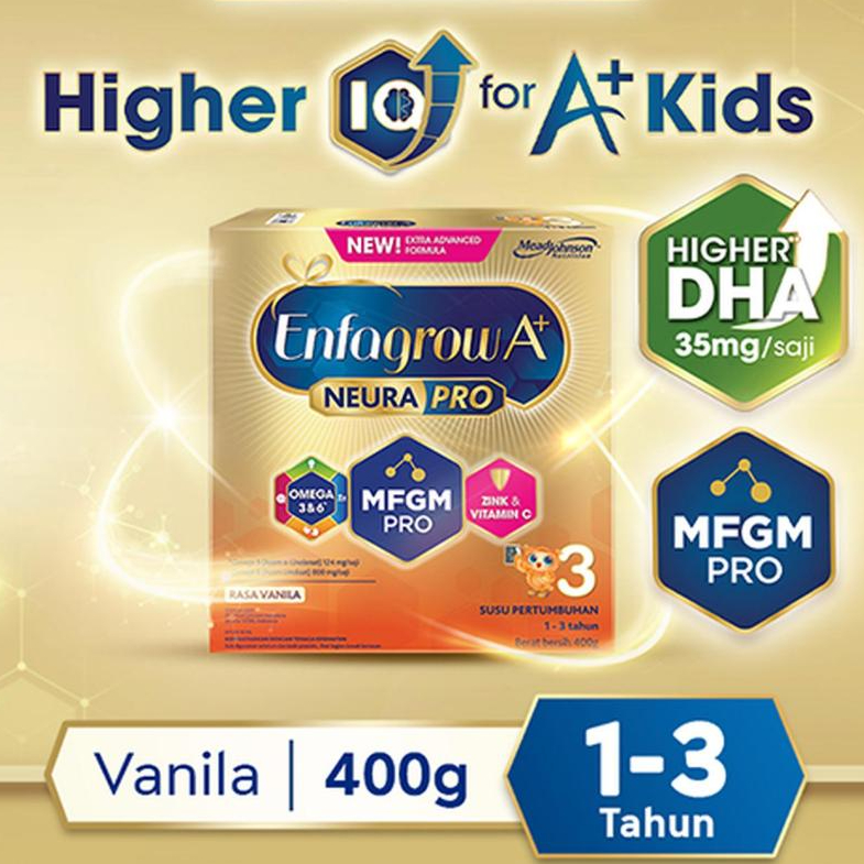 Enfagrow A+ 3 Susu Formula Anak 1 - 3 Tahun Vanila 400 gr