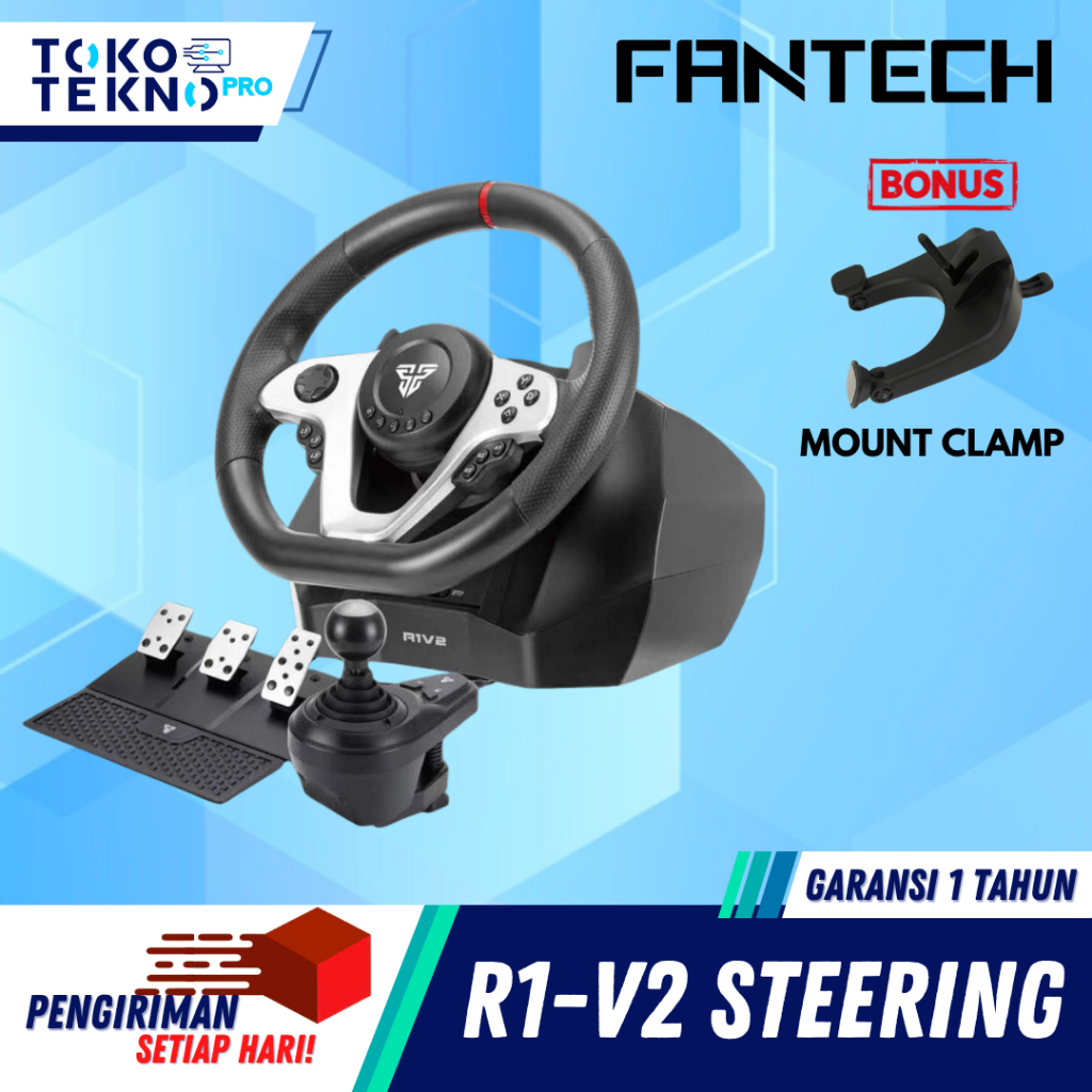 FANTECH R1V2 / R1-V2 / R1 V2 Racing Steering Wheel Simulator