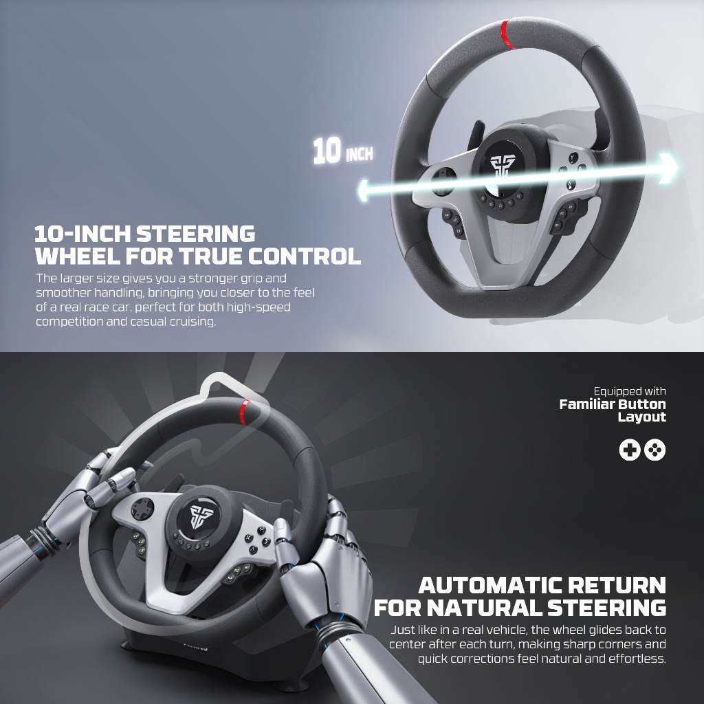 FANTECH R1V2 / R1-V2 / R1 V2 Racing Steering Wheel Simulator - Gambar 2