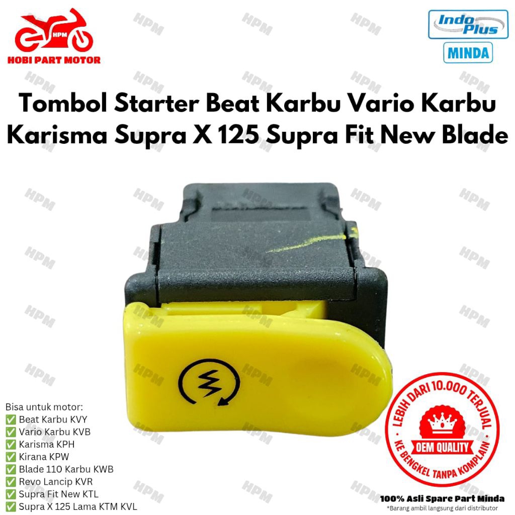 TOMBOL Minda indoplus Starter Button vario CarburetorBEAT karisma ...