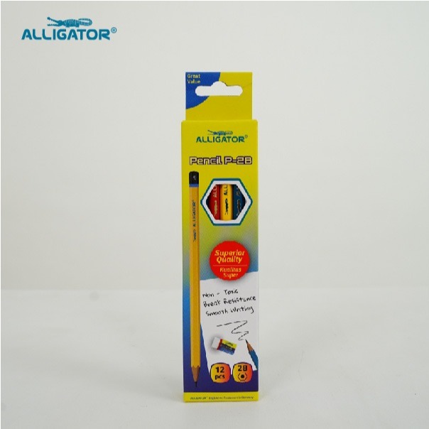 Alligator Pensil Menulis 2B 1box isi 12 pcs - Gambar 2