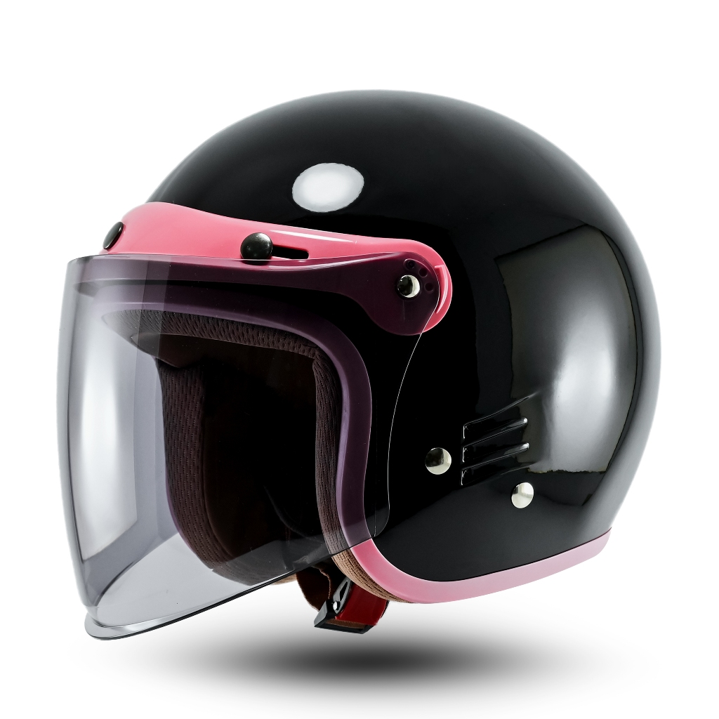 Helm Polos Retro Bogo Dewasa Pria Wanita Helm SNI Luminos V2 kekinian - Gambar 3