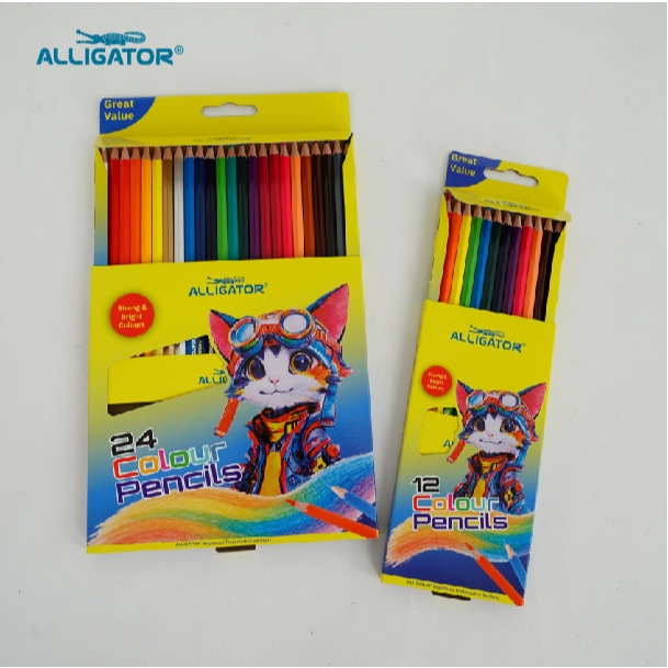 Alligator Pensil Warna set 12 set 24 - Gambar 3