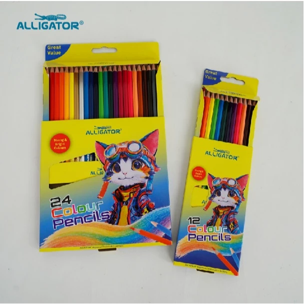 Alligator Pensil Warna Set 24 Warna Pekat - Gambar 3