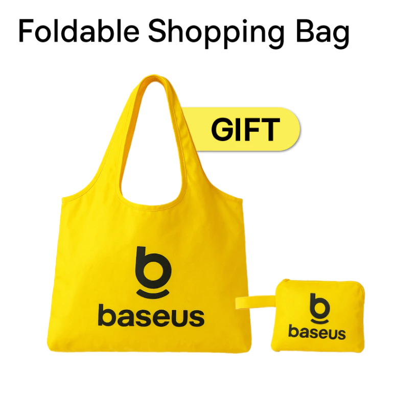 Baseus Shopping Bag Yellow Color Portable & Foldable - Gambar 2