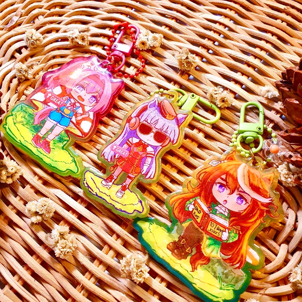 GANTUNGAN UMA MUSUME Keychain - Acrylic Keychain UMAMUSUME Glitter ...
