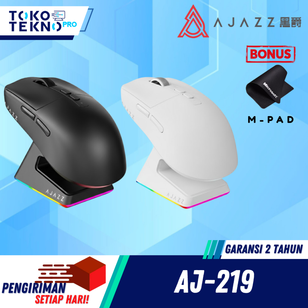 Ajazz AJ219 / AJ-219 Wireless Gaming Mouse With Docking