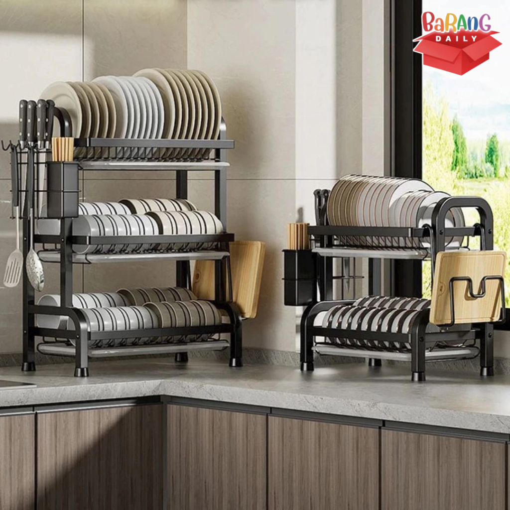 Stainless Steel Kitchen Dish Rack Multipurpose Kitchen Rack Dishwashing ...