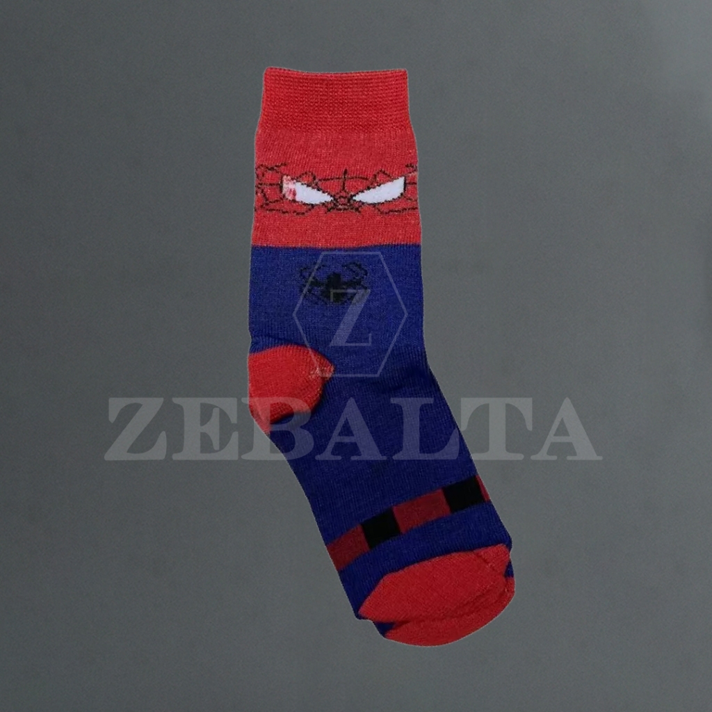 ZEBALTA - Pilih Motif Kaos Kaki Anak Motif Lucu Superhero Dan Hello Kitty 4-8 Thn - Gambar 2
