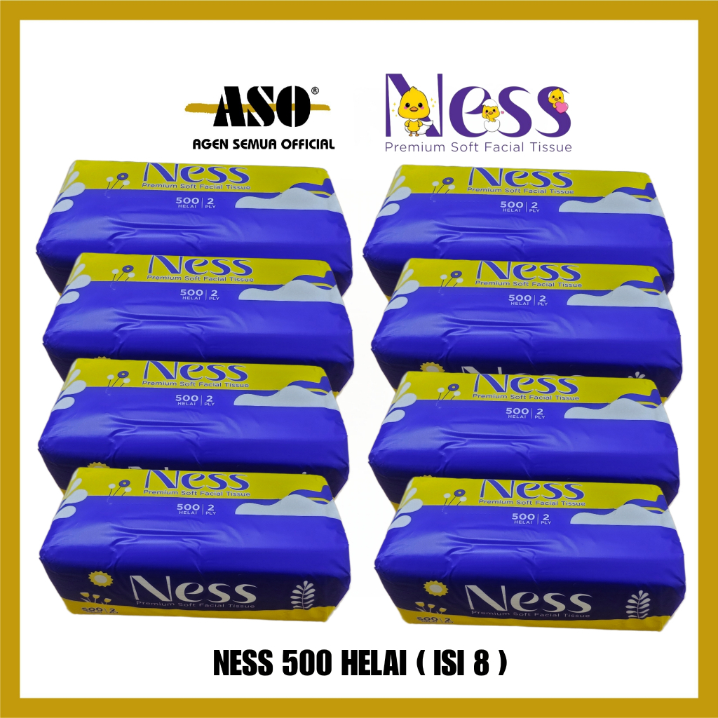 [ PAKET ISI 8 &10 ] Tisu Tissue NESS 250 sheet 500 helai 2ply Facial tisu wajah PROMO - Gambar 3
