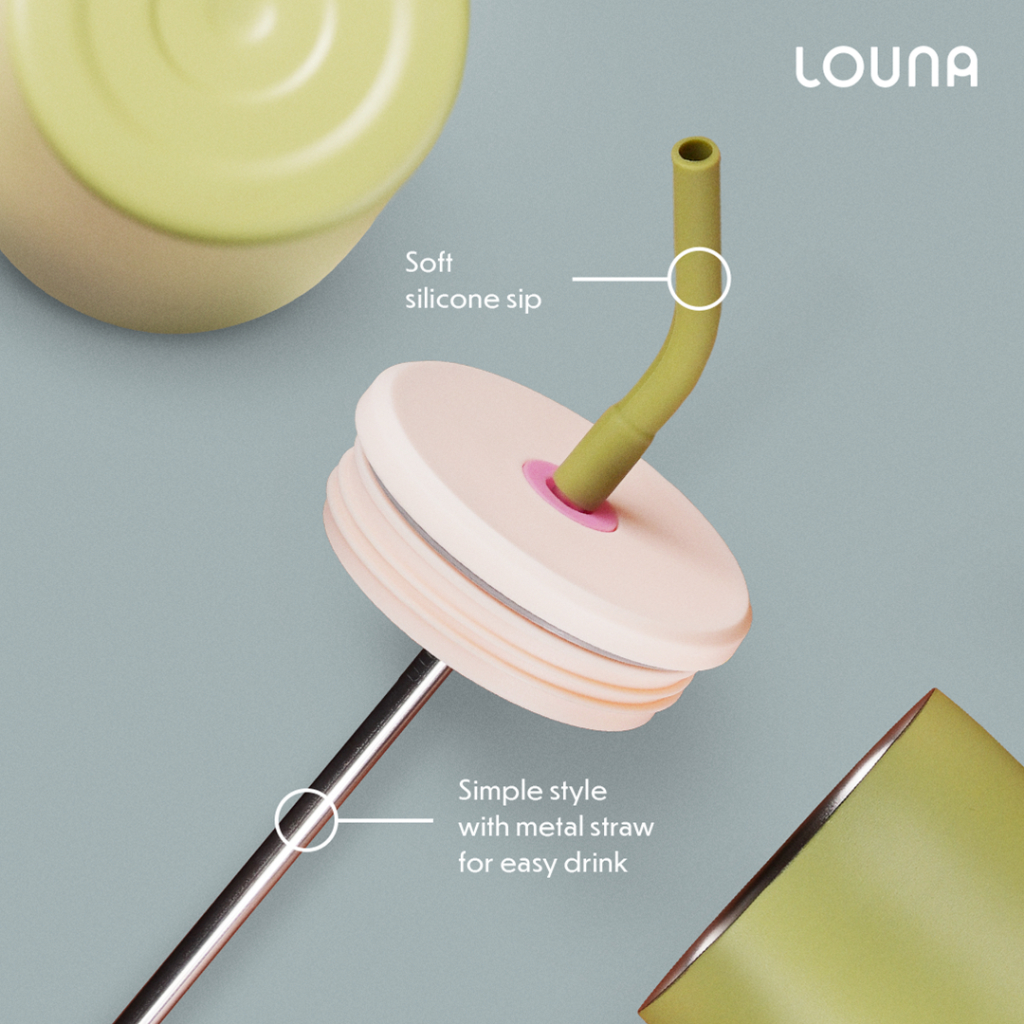 Louna LO812 Handee Tall Tumbler – 750ml (Sandstone / Lagoon / Sage) - Gambar 4
