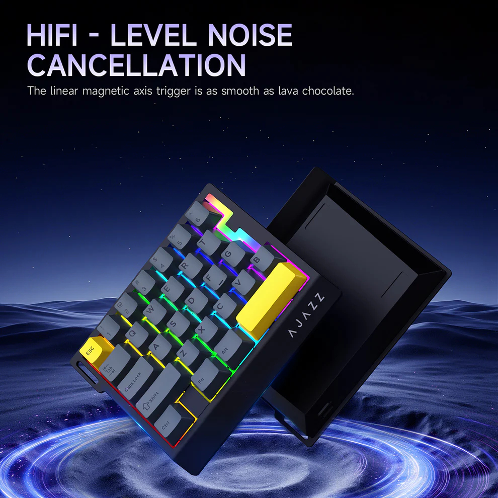 Ajazz AK029 / AK-029 / AK 029 HE Hall Effect One Handed Gaming Keyboard With Magnetic Rice Switch - Gambar 4