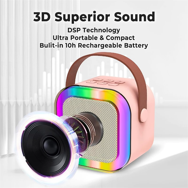 [COD] Karaoke Bluetooth Speaker Wireless With MIC RGB Light Super Sound Quality Home Party Speaker - Gambar 3