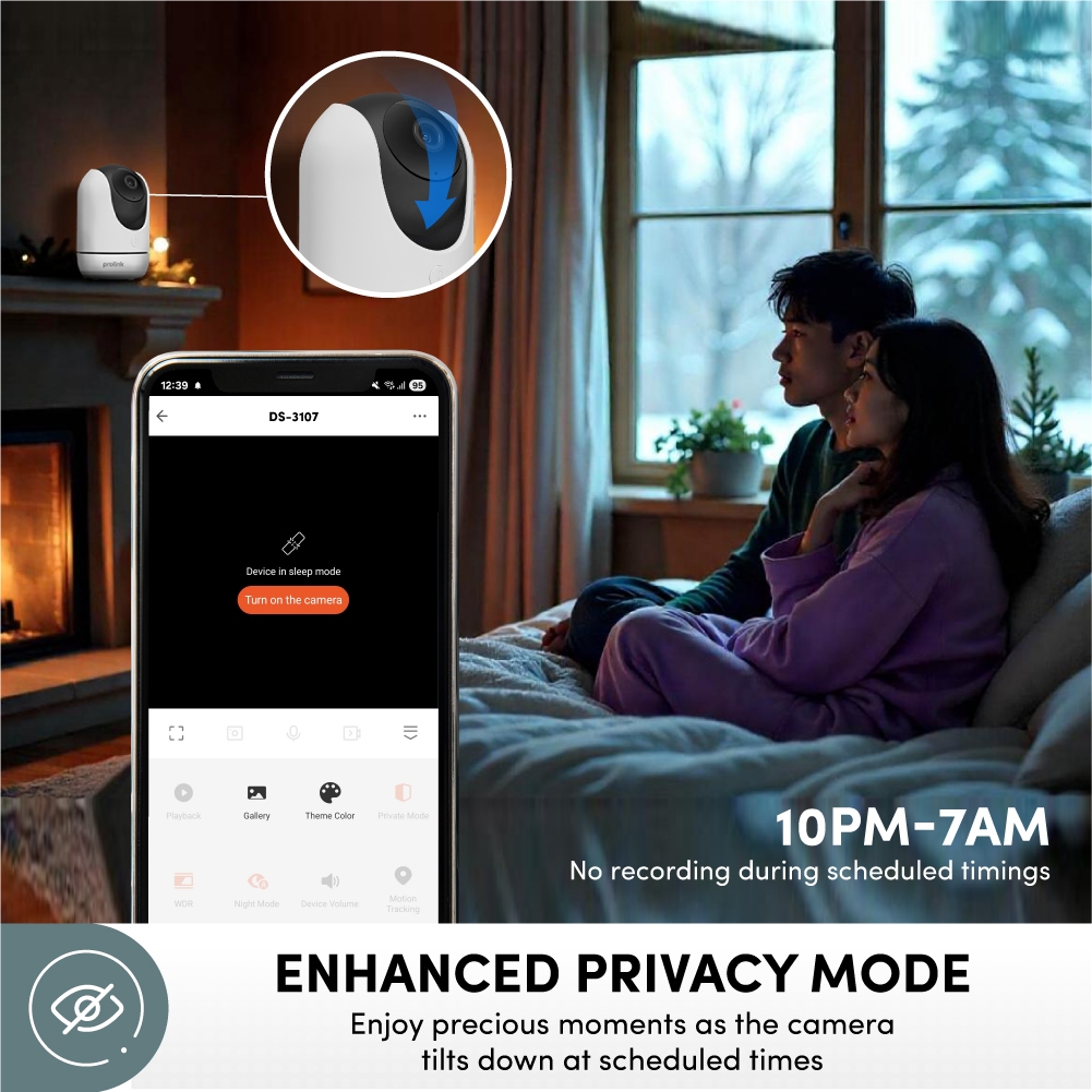 Prolink 5MP Smart IP Cam CCTV Dual Band Wifi Indoor QHD 3K Kamera CCTV 360° View Baby Monitor Human Body Detection 2 Way Audio Support ONVIF - Gambar 4