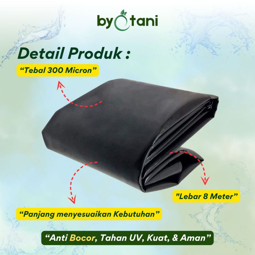 Plastik HDPE Geomembrane Tebal 300 Micron Lebar 8 Meter - Gambar 3