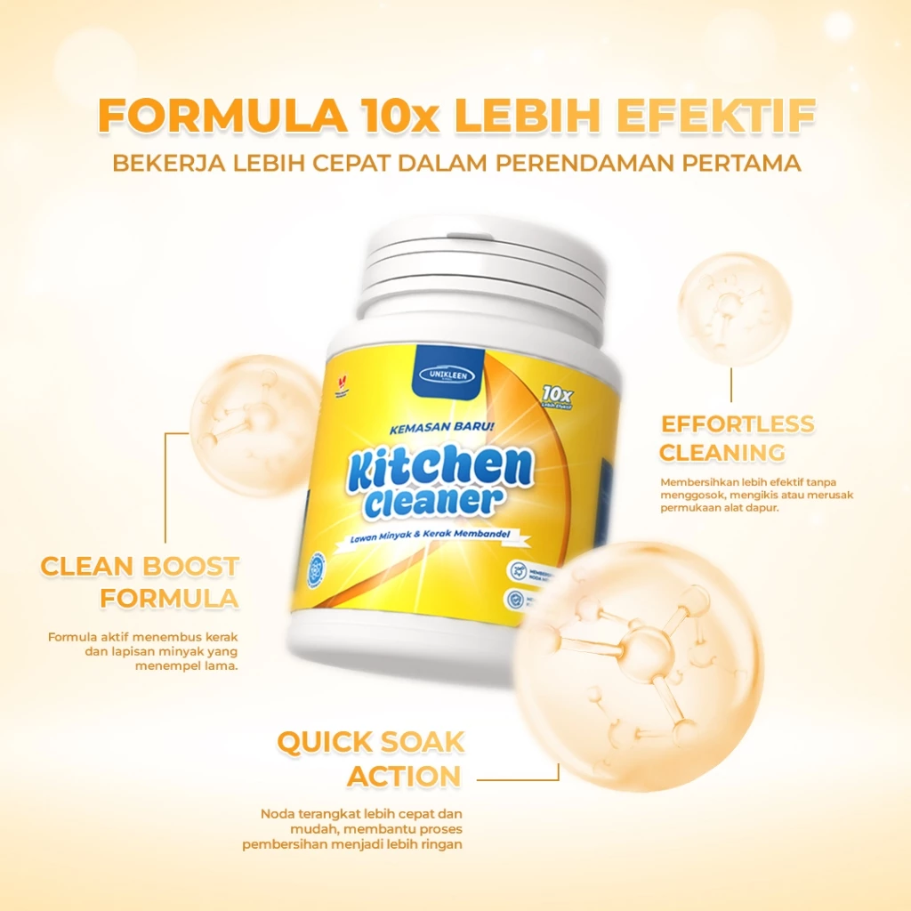 UNIKLEEN penghilang noda peralatan dapur / penghilang kuning blender / kitchen cleaner / pembersih peralatan dapur viral / kotoran membandel / panci / katel wajan - Gambar 3