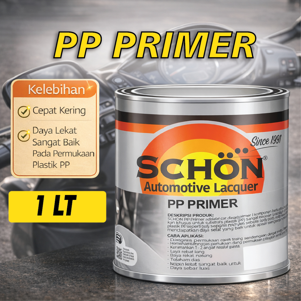 (1 LT) SCHON PP Primer Cat Helm/ Dashbor/ Plastik/ Sepeda Motor
