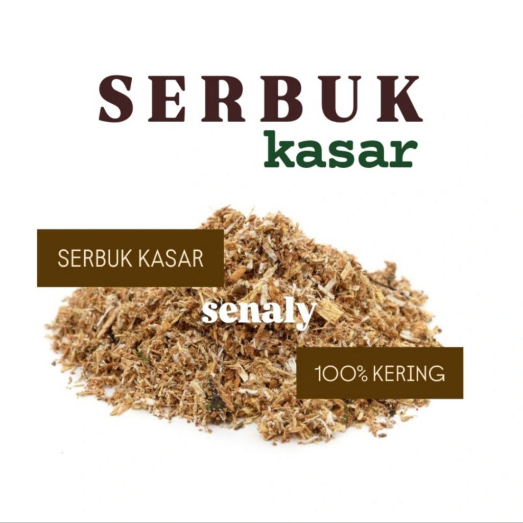 Serbuk Kayu Kasar Kering 1 kg Litter Hamster Serangga - senaly -