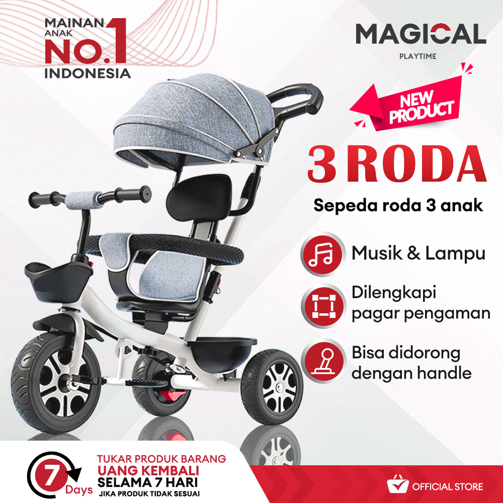 Magical Playtime Sepeda Anak 3in1 Aman Usia 1-8Tahun