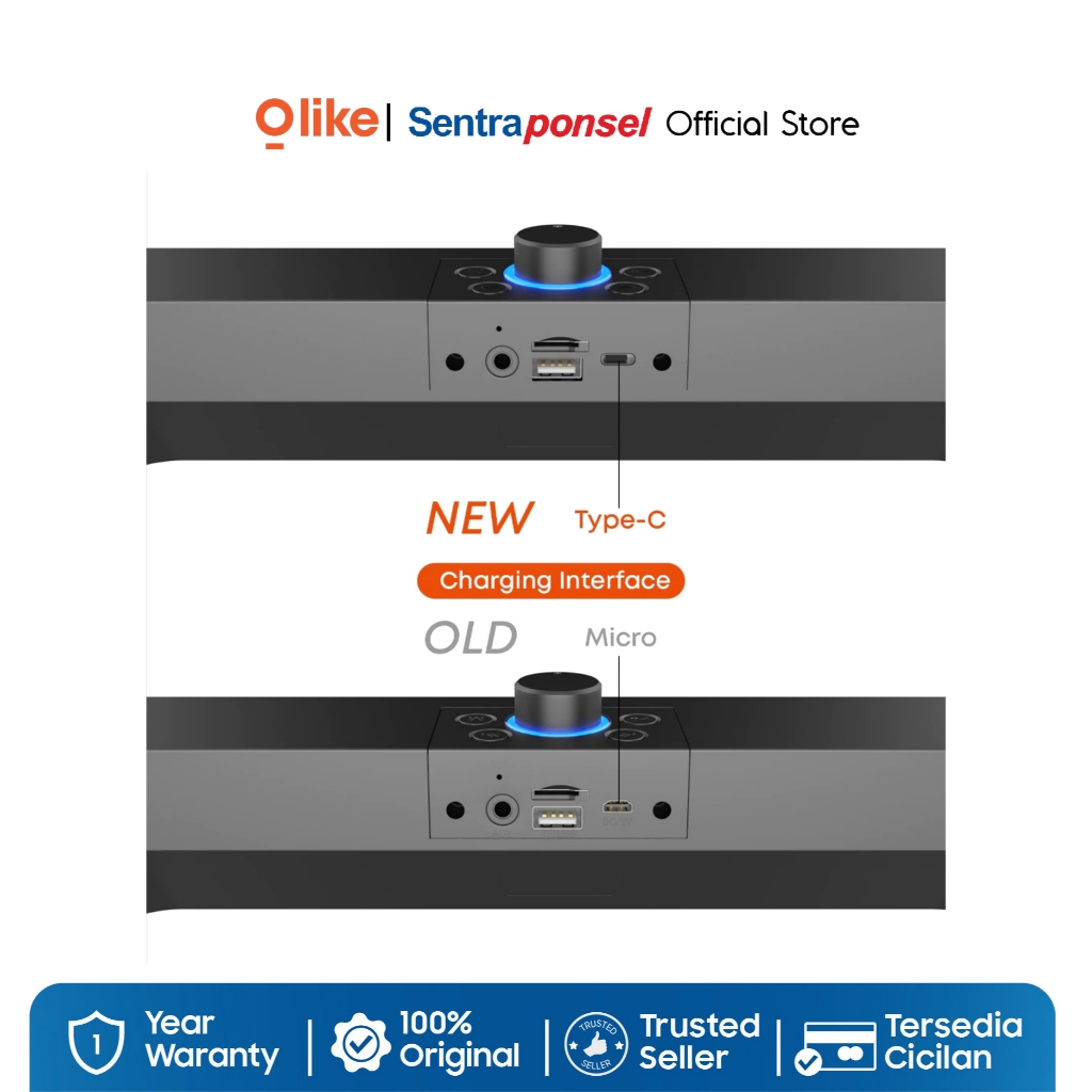 OLIKE Speaker Soundbar S5H + RGB 1200mAh, Surround Sound 10W Subwoofer Stereo Bass Max Bluetooth 6.0 - Gambar 4
