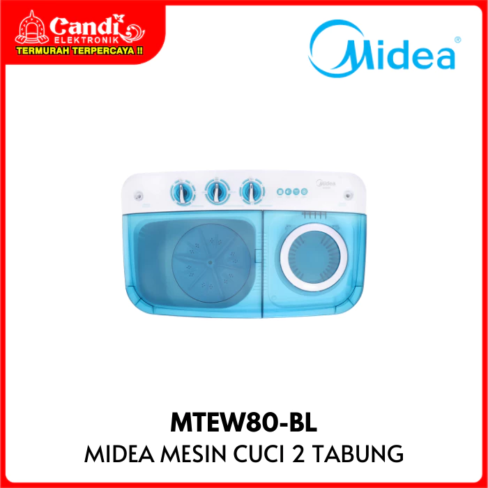 MIDEA Mesin Cuci 2 Tabung 8 Kg Hijab Wash MTEW80-BL - Gambar 4