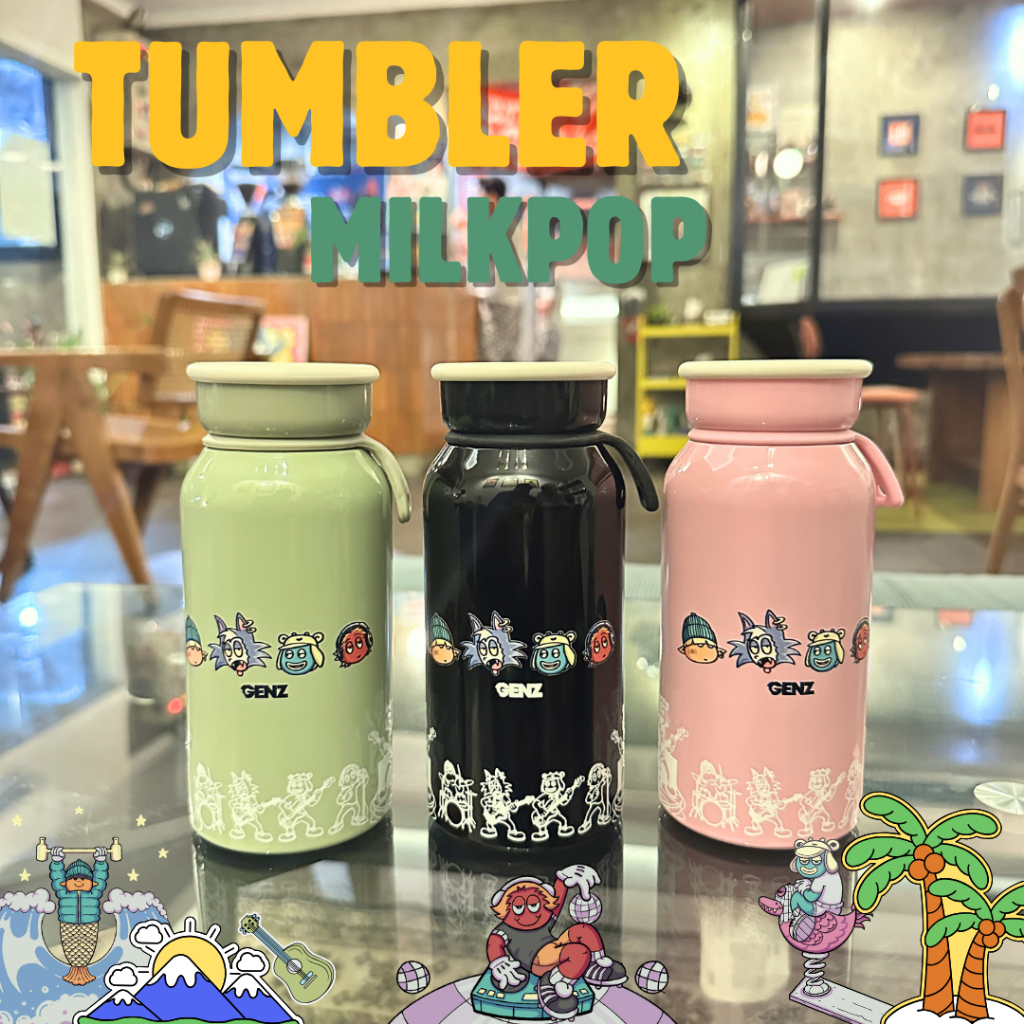 Tumbler Aesthetic MilkPop 400 ML Vacuum Insulated Stainless Steel Tahan Dingin & Panas BPA Free foto 2