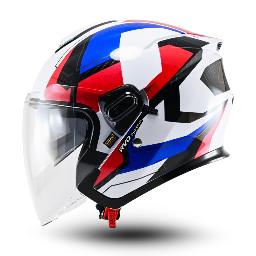 Helm Half Face Double Visor Helm Rsix REVOLT X Motif GS Elite Terbaru Premium SNI