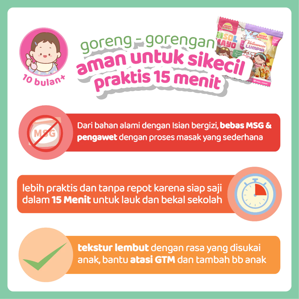 Resep Roemah Risol dan Lumpia / Bekal Sekolah Anak / Cemilan Sehat Frozen Anak MPASI / Toddler and Kids Healthy Frozen Food / No MSG - Gambar 2